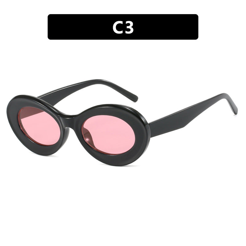 Women's oval sunglasses with modern lenses Kalsten
