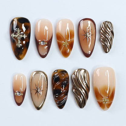 Artistic Decorative Press-On Nail Set Acalora