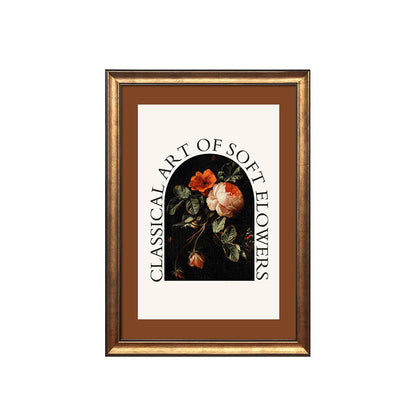 Elegant Gold Coated Flower Artwork