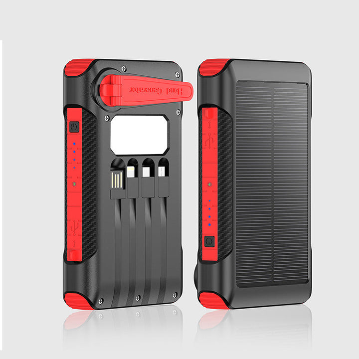 Solar-powered power bank with multiple charging ports and LED display Kalsten