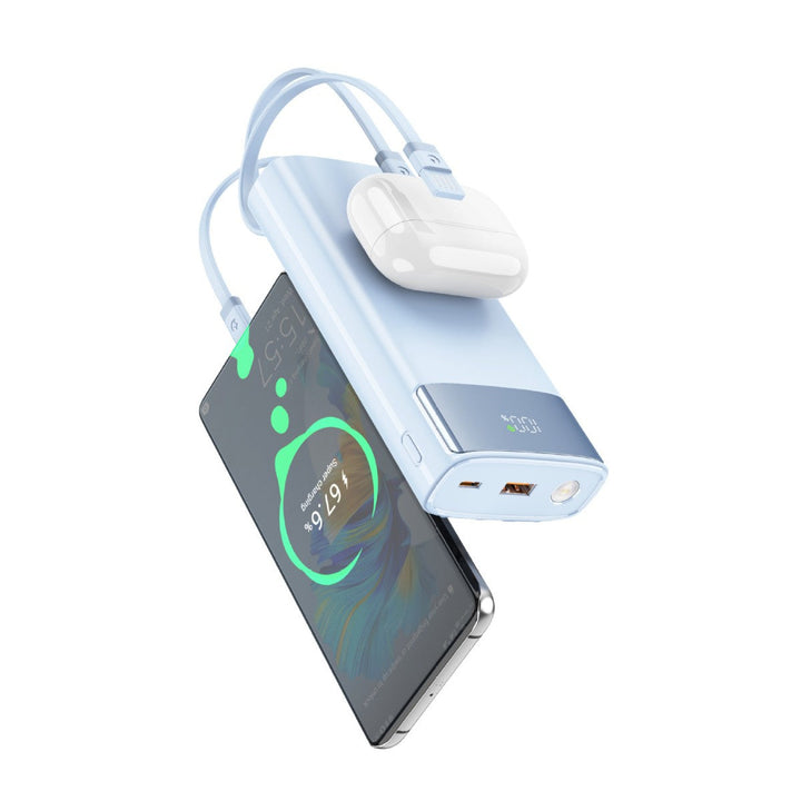 Portable power bank with slim design and digital display Kalsten