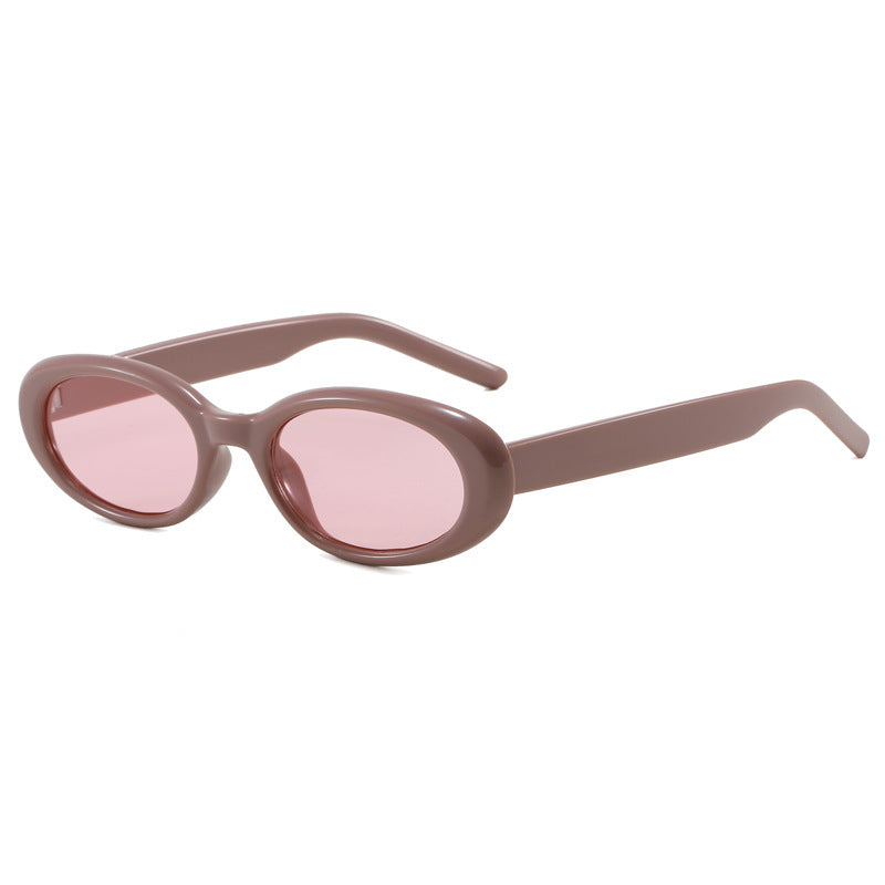 Women's oval sunglasses with transparent effect and UV protection Kalsten