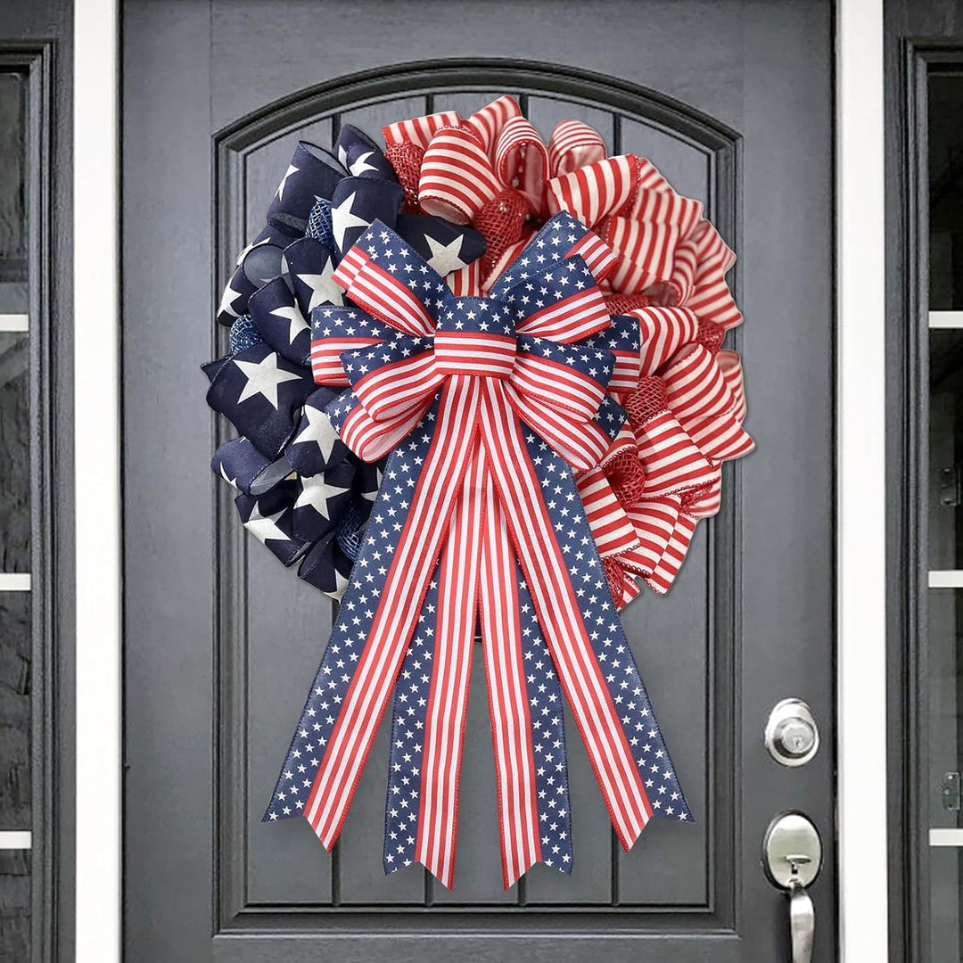 Unisex nan long Decorative Bow for Door Wreath and Wall Mount with Layered Loops Kalsten