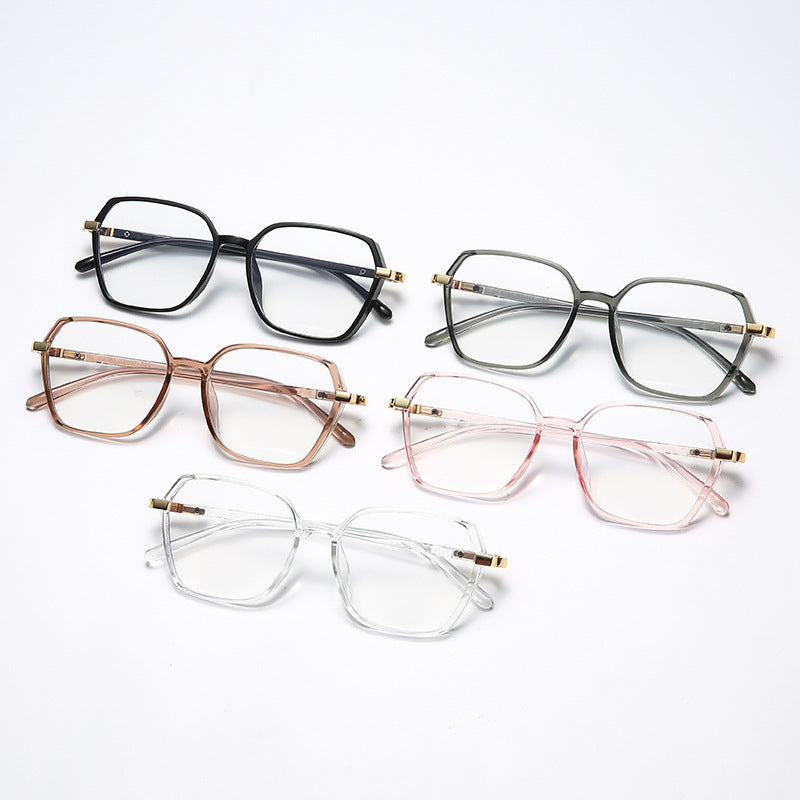 Ladies fashionable square reading glasses with golden accents Kalsten