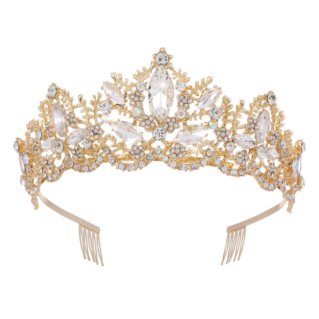 Ladies Glamorous Tiara with Sparkling Crystal Decorations Kalsten