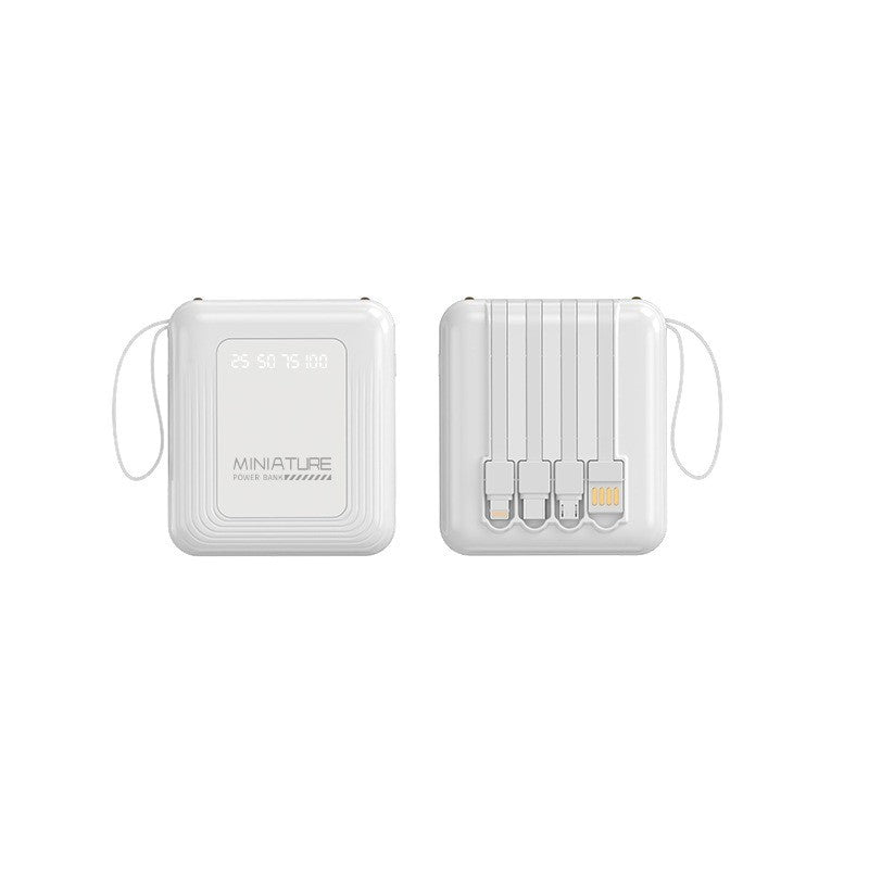 Mini power bank with integrated multifunction charging cable Kalsten