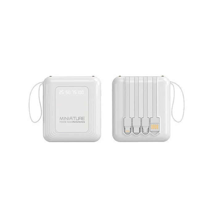 Mini power bank with integrated multifunction charging cable Kalsten