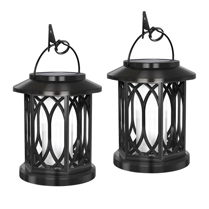 Decorative Solar Hanging Lantern With Metal Lattice Panels Kalsten