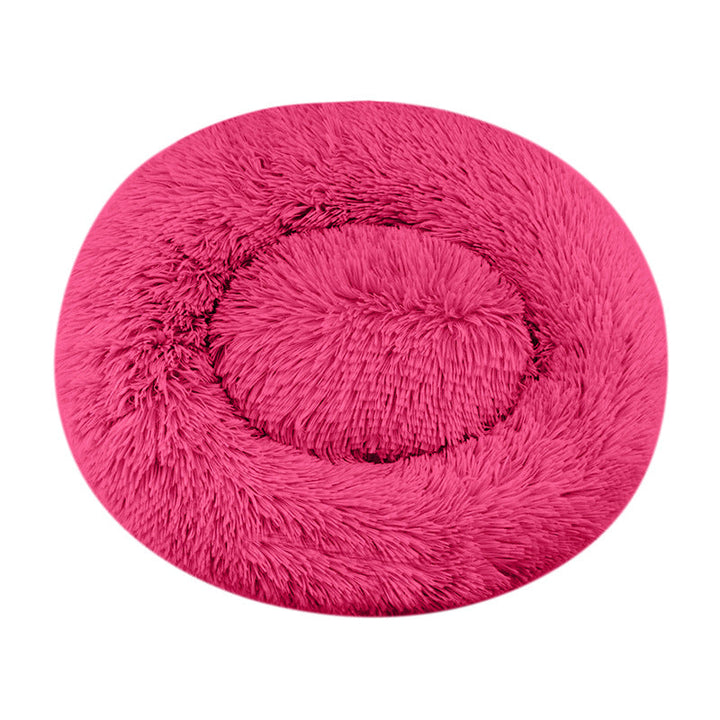 Luxurious Plush Round Dog Bed
