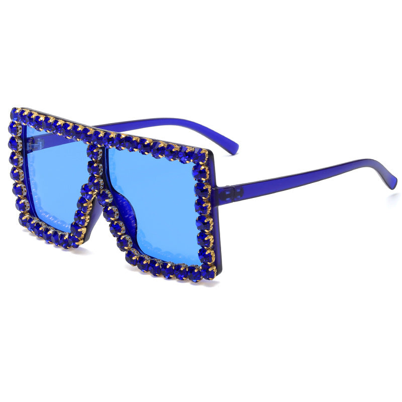 Women's striking square sunglasses with sparkling appliques Kalsten