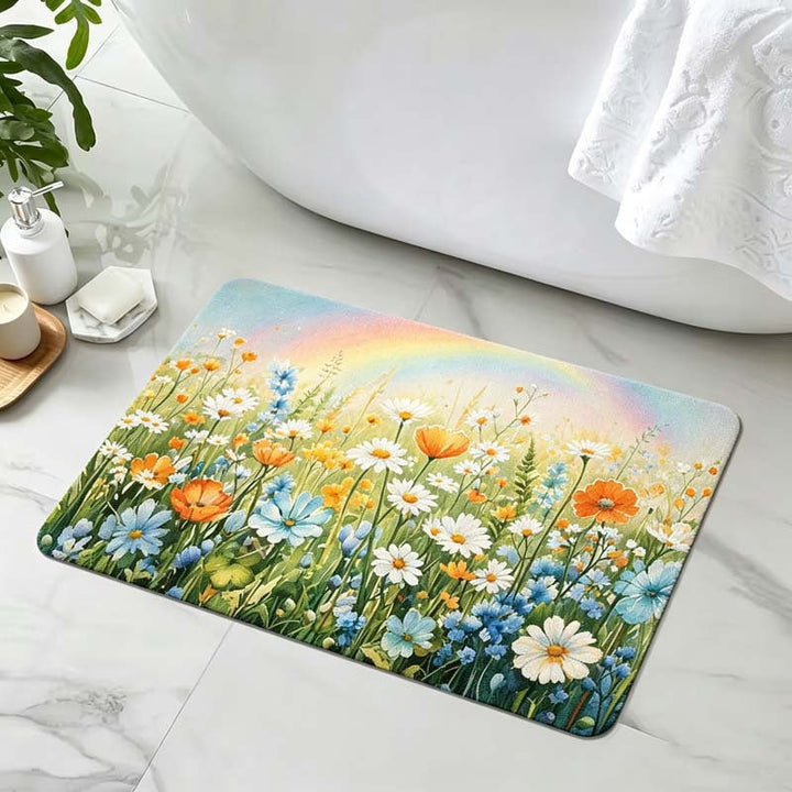 Floral-Themed Comfort Bath Mat Kalsten