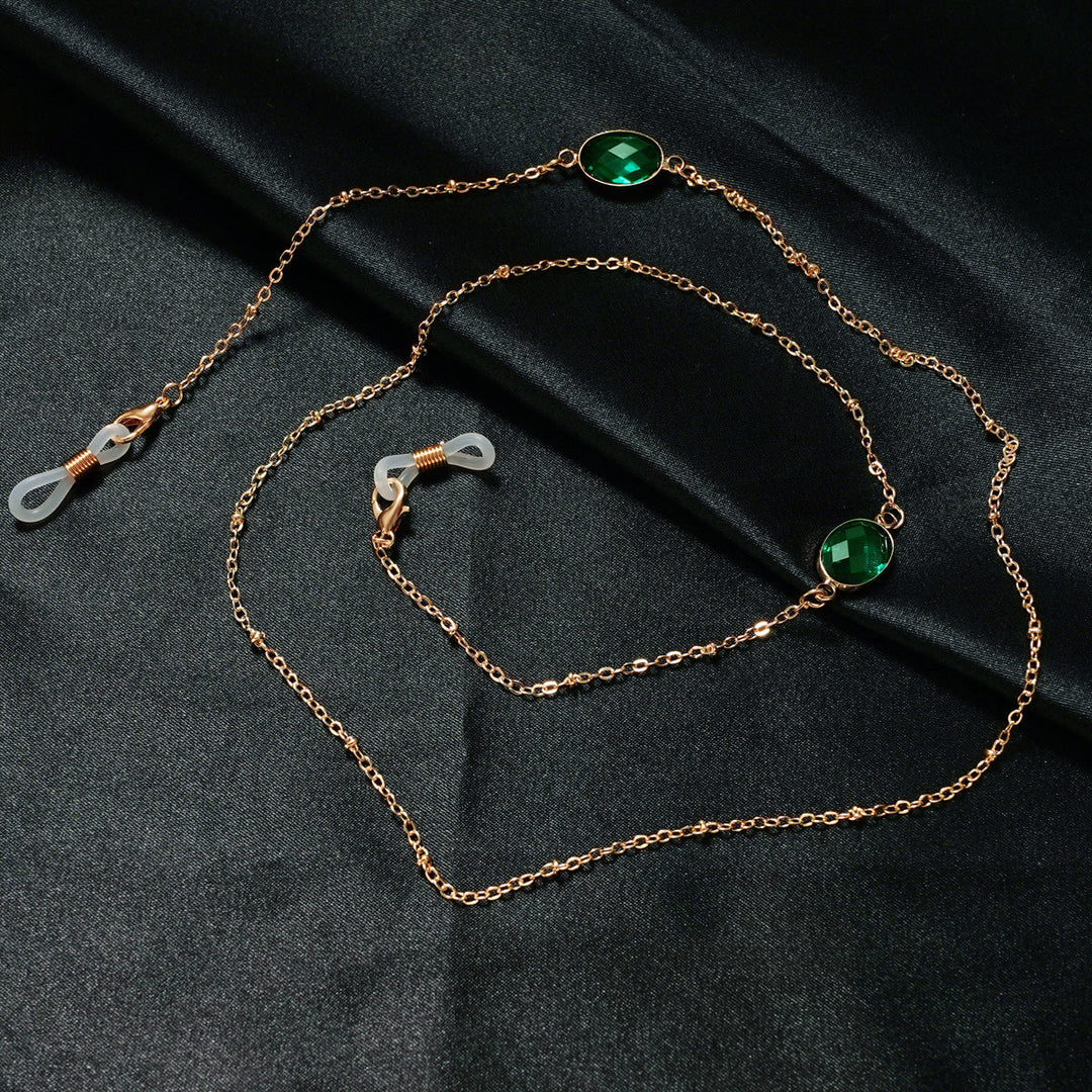 Chic Gemstone-Accented Eyewear Chain Kalsten