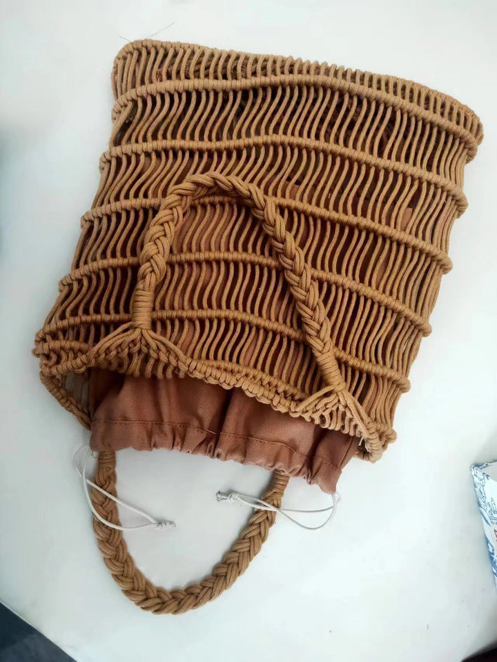 Handmade basket bag with braided design Kalsten