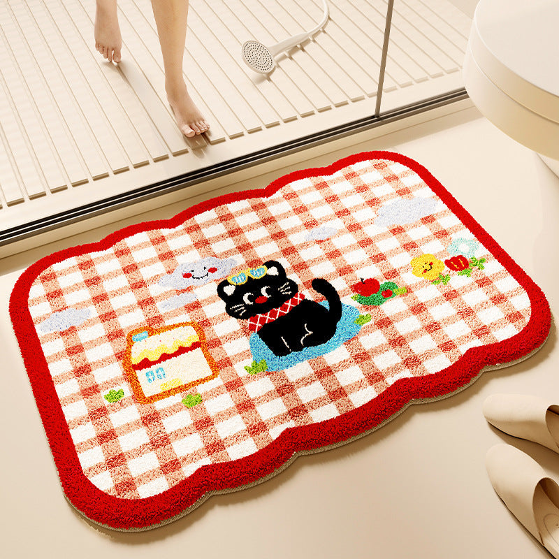 Cartoon Animal-Themed Bath Mat Kalsten