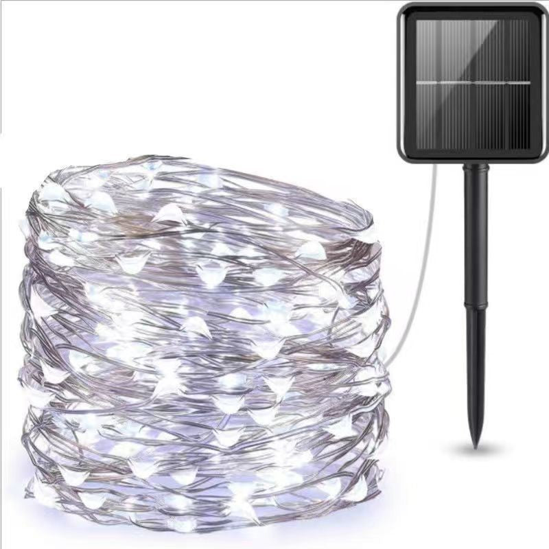 Ultra-Flexible Solar Micro-LED Fairy String Lights With Waterproof Ground-Mount Panel Kalsten