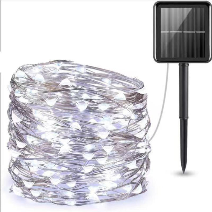 Ultra-Flexible Solar Micro-LED Fairy String Lights With Waterproof Ground-Mount Panel Kalsten