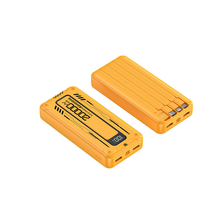Portable power bank with integrated cable management and digital display Kalsten