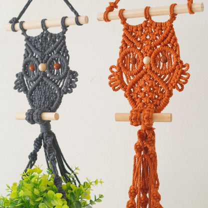Decorative Macrame Owl Planter Acalora