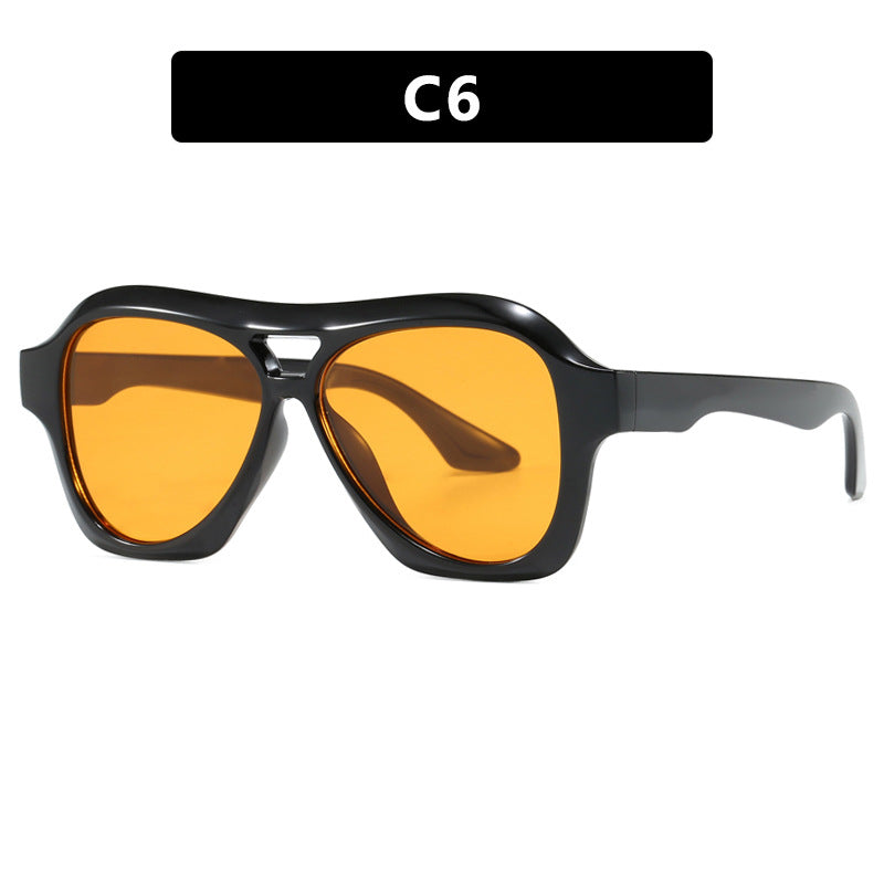 Ladies fashionable sunglasses in innovative design with wide frame Kalsten