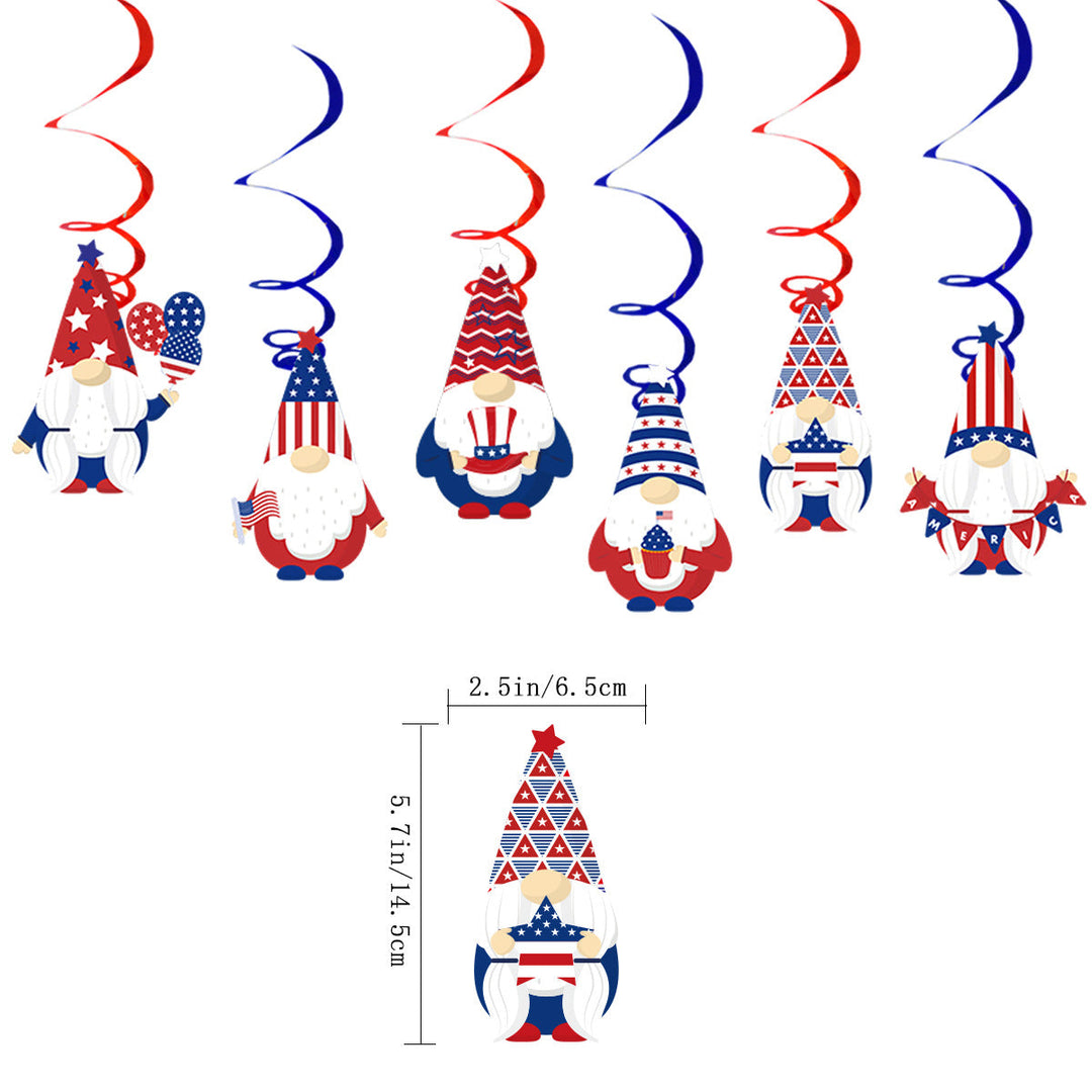Unisex nan festive party decoration set for Independence celebration with garlands balloons cake and cupcake toppers Kalsten