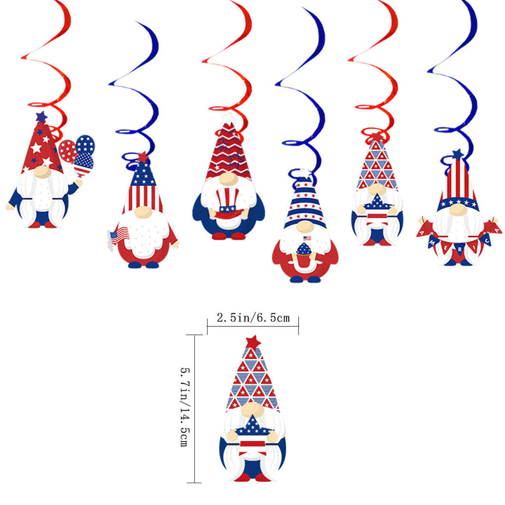 Unisex nan festive party decoration set for Independence celebration with garlands balloons cake and cupcake toppers Kalsten