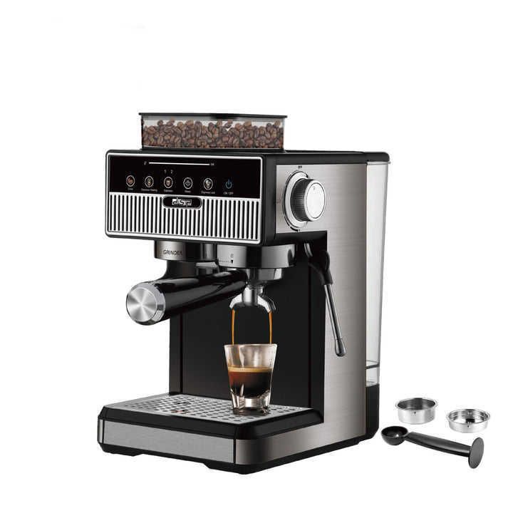 Espresso machine with integrated grinder and precise temperature settings Kalsten