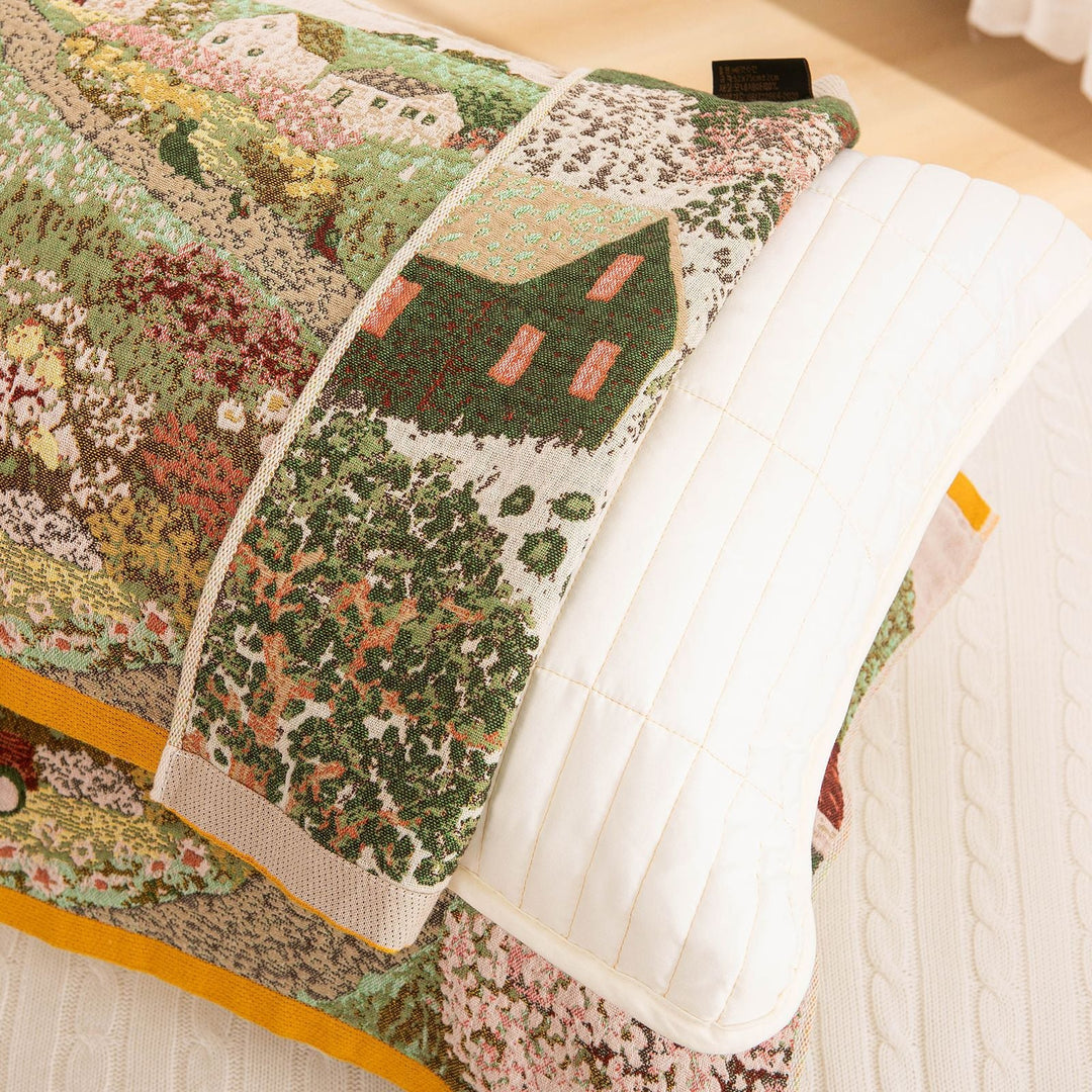 Women's pillowcase with loving bear design and checkered pattern Kalsten