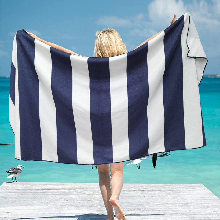 Beach towel with modern, geometric wide stripe pattern Kalsten