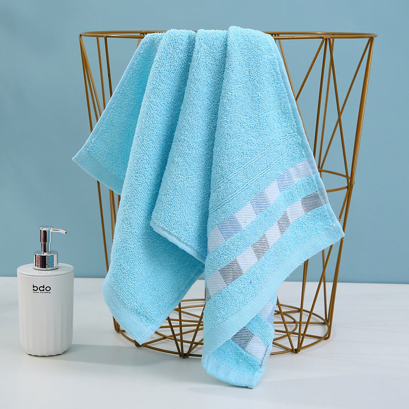 Terry Bath Towel With Luxurious Check Pattern Kalsten