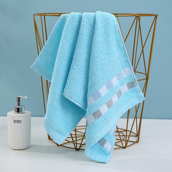 Terry Bath Towel With Luxurious Check Pattern Kalsten