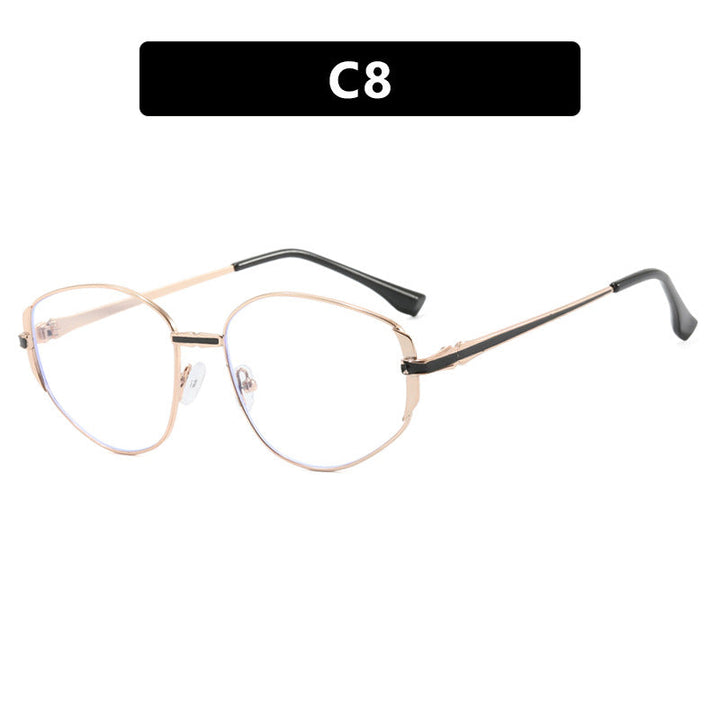 Women modern geometric sunglasses with stylish metal frame Kalsten