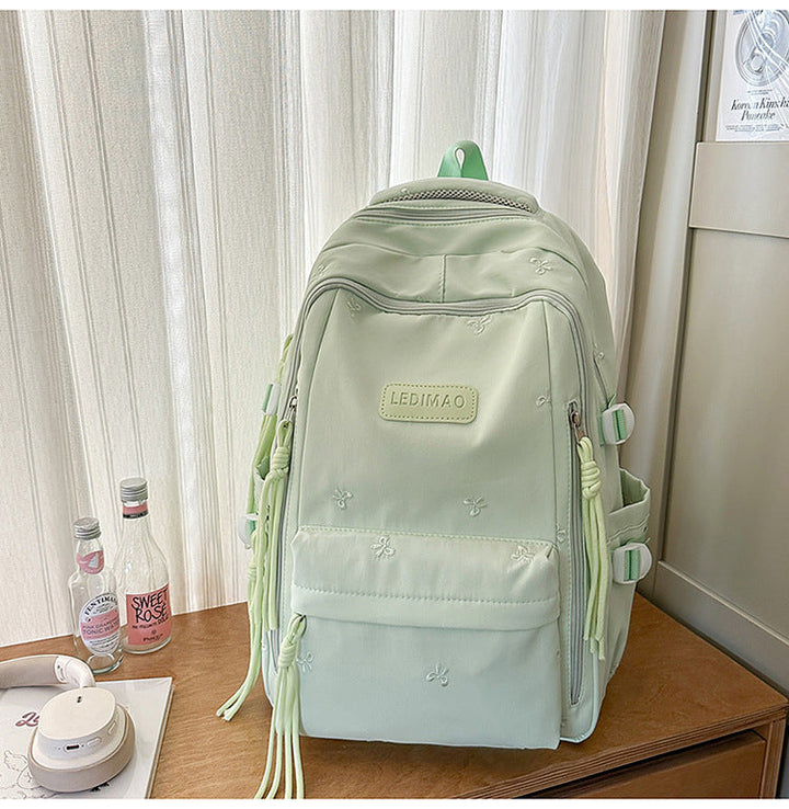 Embroidered Fashion School Backpack