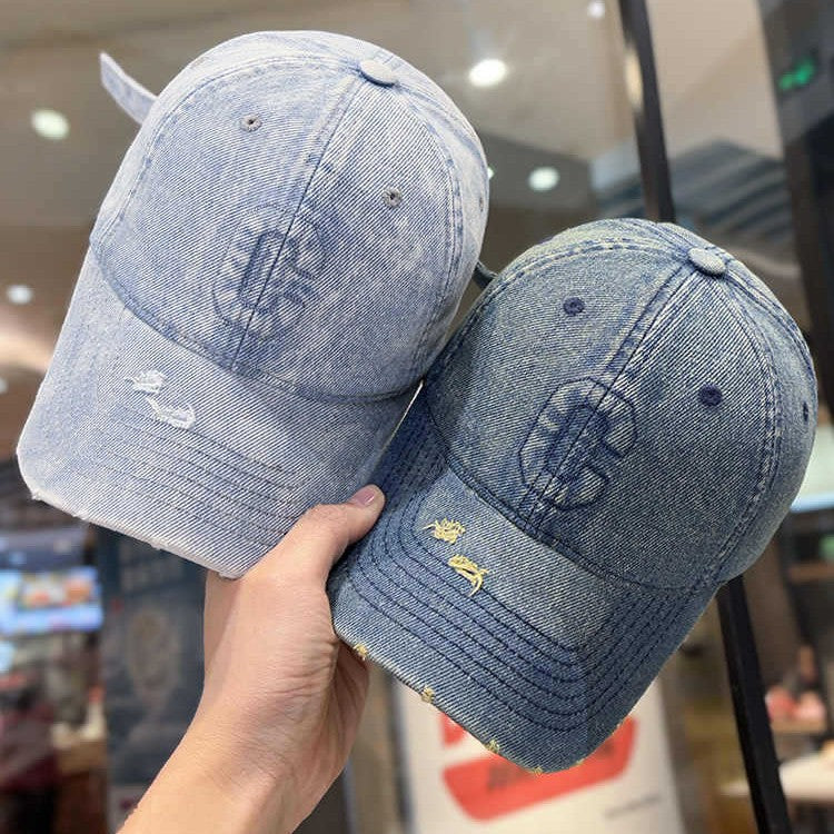 Men's Distressed Denim Baseball Cap Kalsten 1784188308