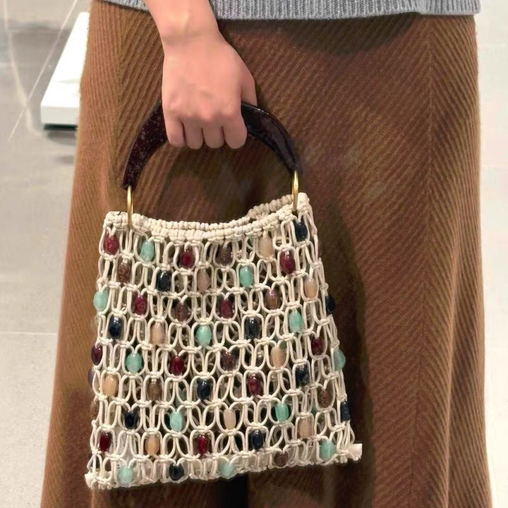 Exclusive Macrame Bag with Jewelry Details Kalsten