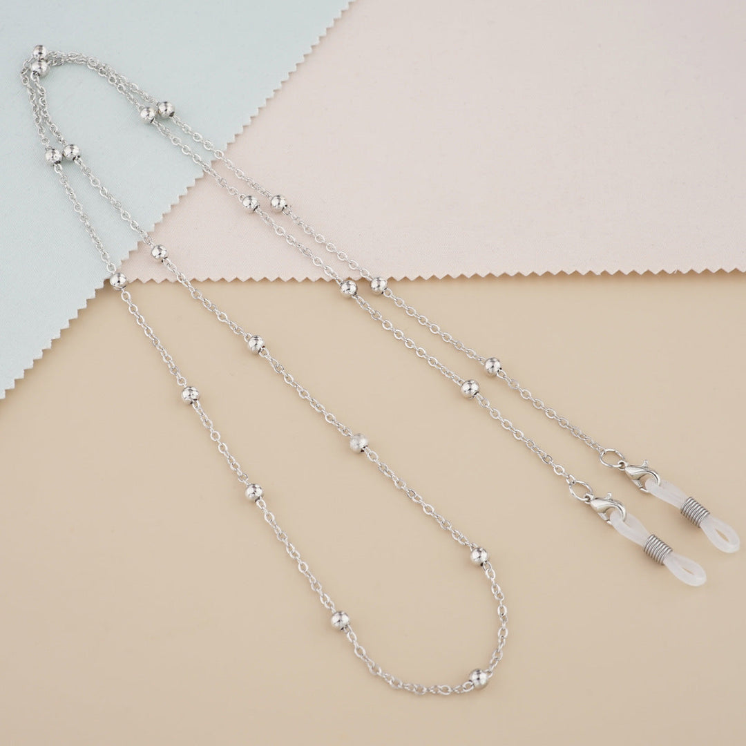 Silver Bead Decorative Eyewear Holder Chain Kalsten