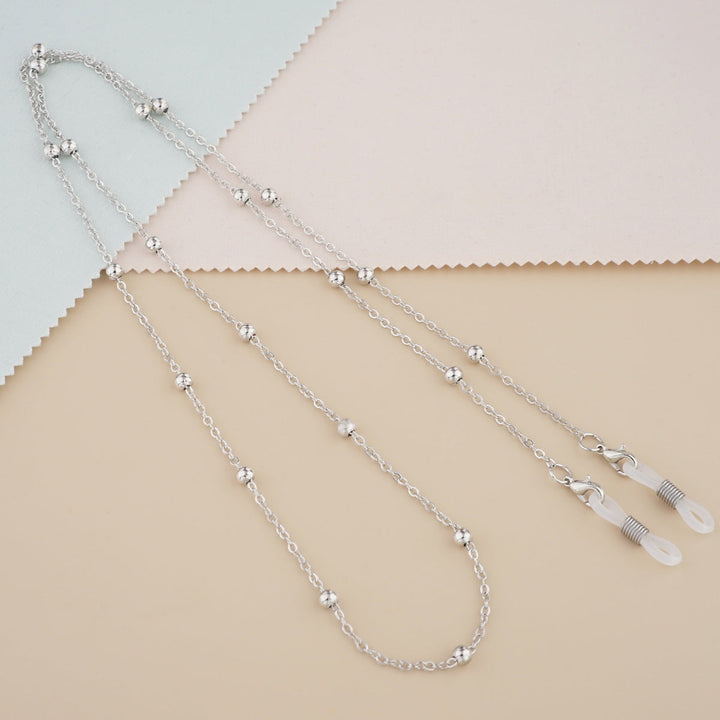Silver Bead Decorative Eyewear Holder Chain Kalsten