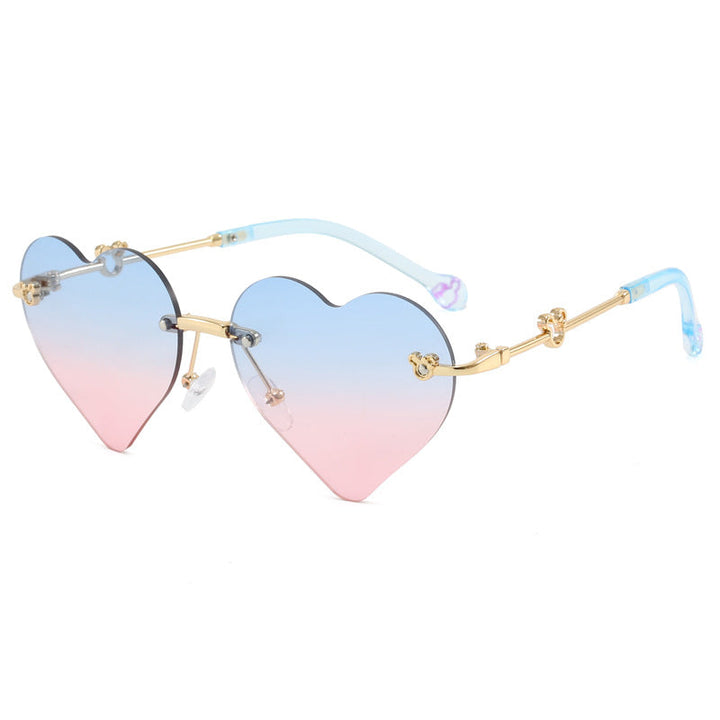 Women's Heart-Shaped Sunglasses with Mirrored Lenses Kalsten