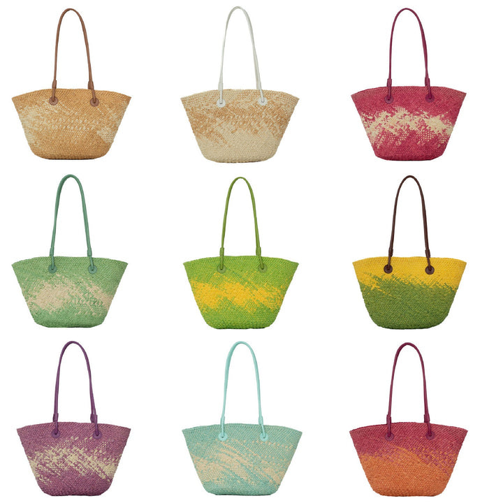 Elegant Rattan-Style Handbag with Double Handle Kalsten