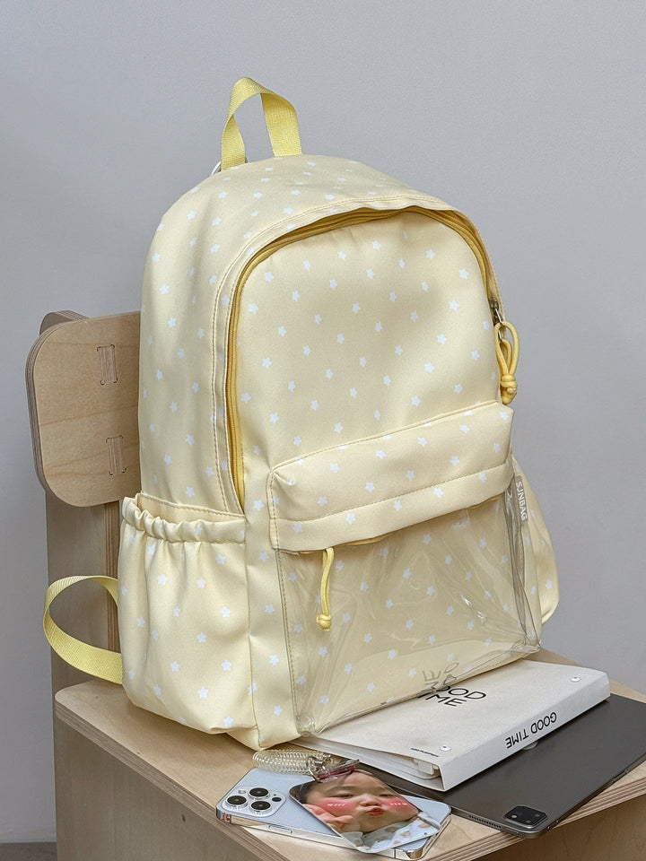 Fashionable Clear Panel School Backpack