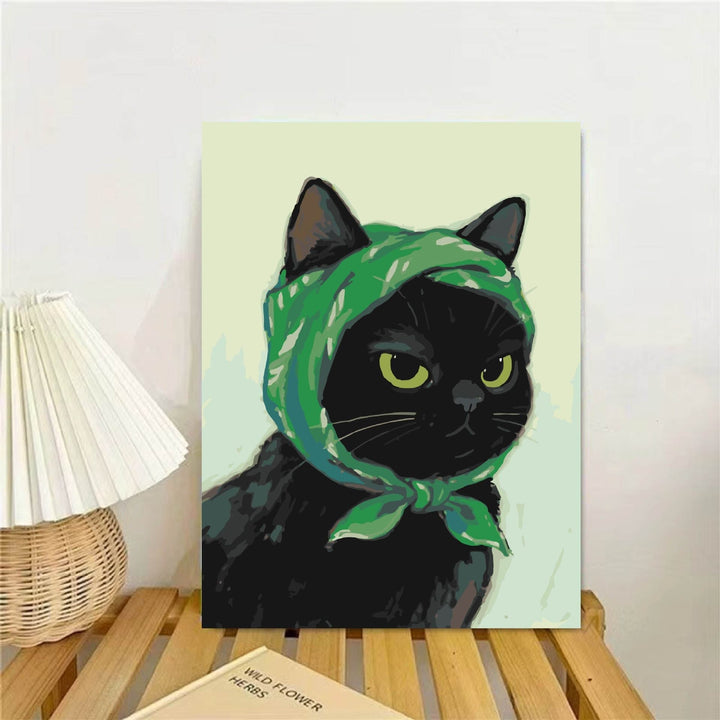Cat-Themed Illustrated Wall Art Print Kalsten