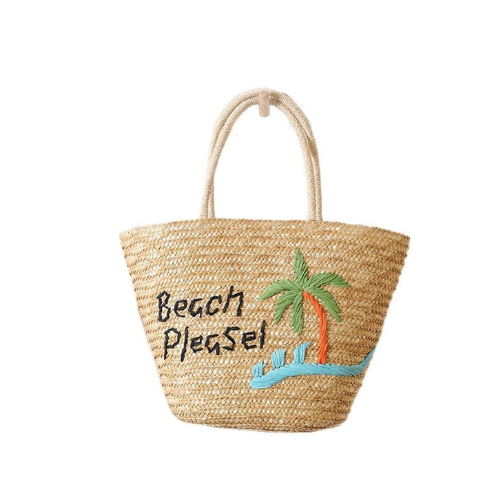 Beach linen bag with personalized embroidery Kalsten