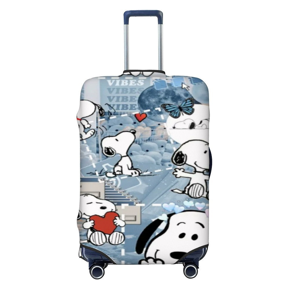 Unisex nano elastic suitcase cover with Snoopy comic motif, stretchy protective cover for trolley with four wheels Kalsten