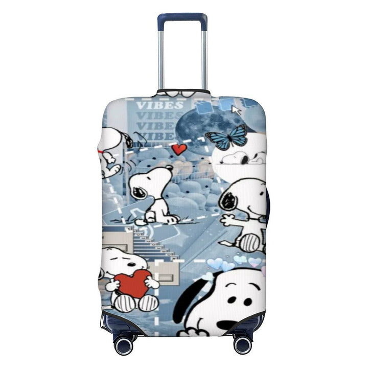 Unisex nano elastic suitcase cover with Snoopy comic motif, stretchy protective cover for trolley with four wheels Kalsten