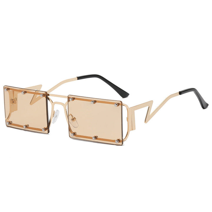 Women extravagant oversized sunglasses with geometric frame Kalsten