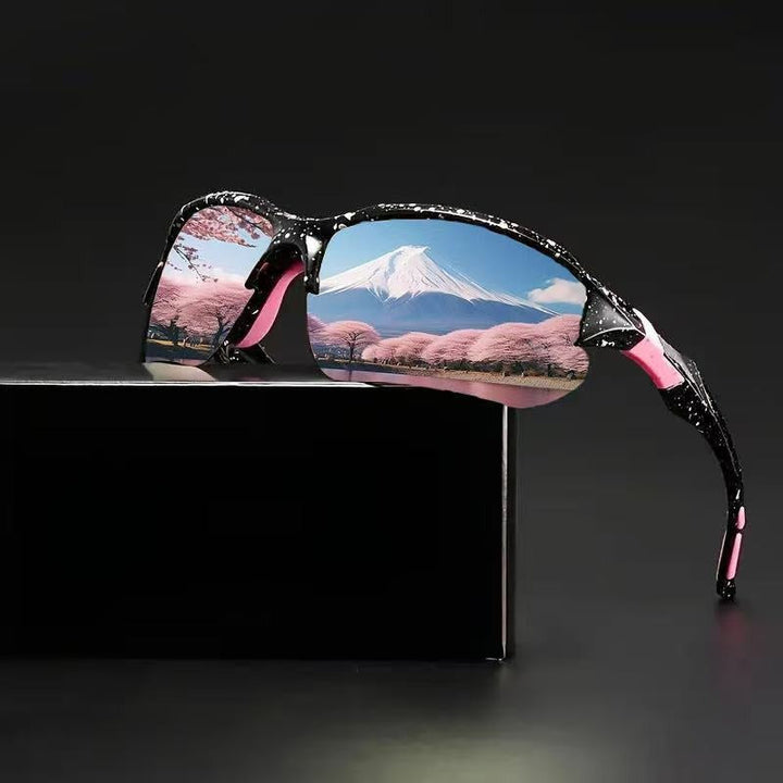 Unisex nan sporty performance sunglasses with semi-rim polarized UV protection anti-slip nose pads Kalsten