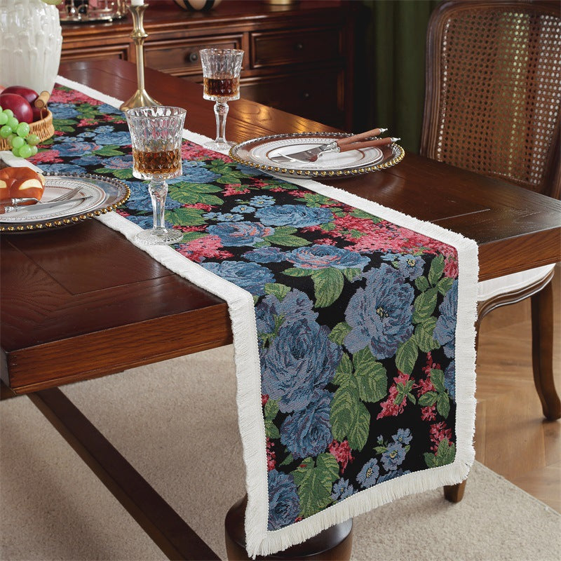 Elegant Floral Decorative Table Runner