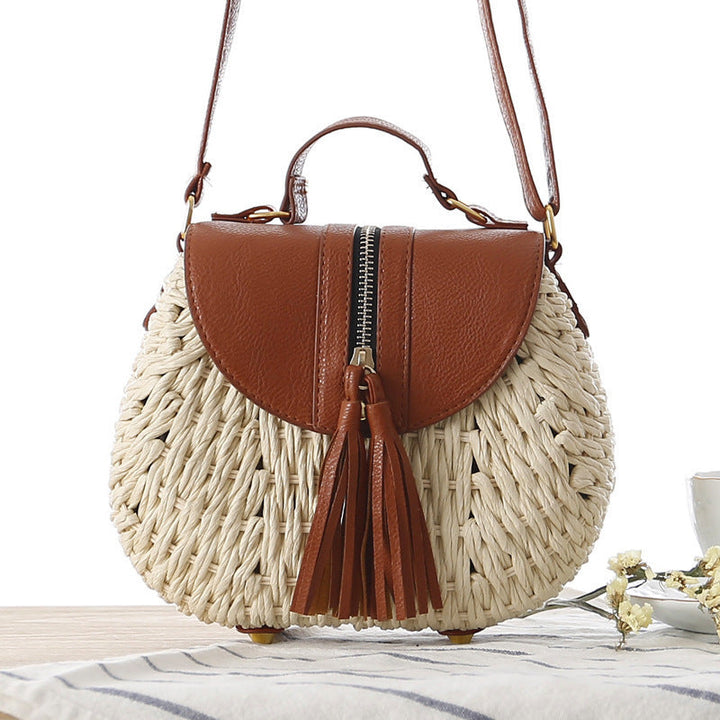 Handbag with Unique Woven Design and Elegant Flap Kalsten