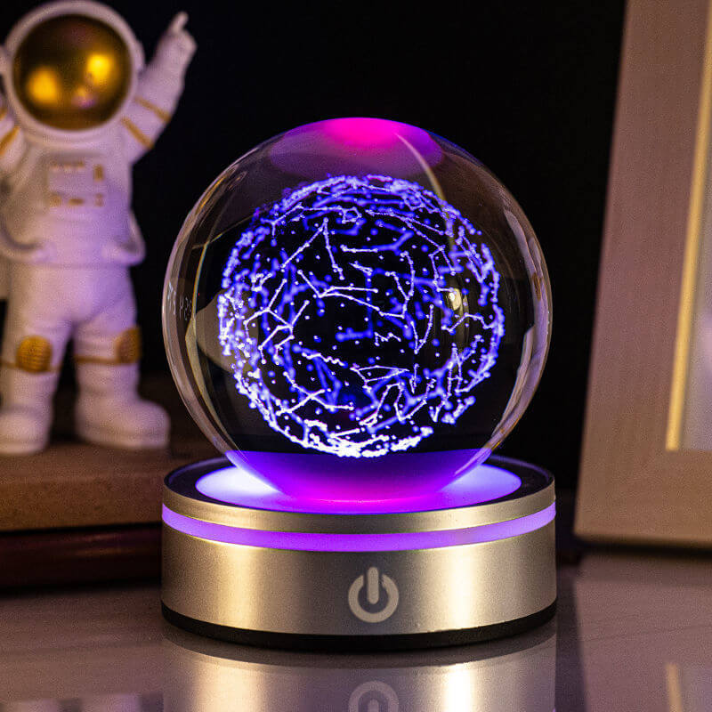 Creative 3D Inner Carving Luminous Crystal Ball Colorful Gradient Small Night Lamp Home Decorations Gifts Selection | Kalsten
