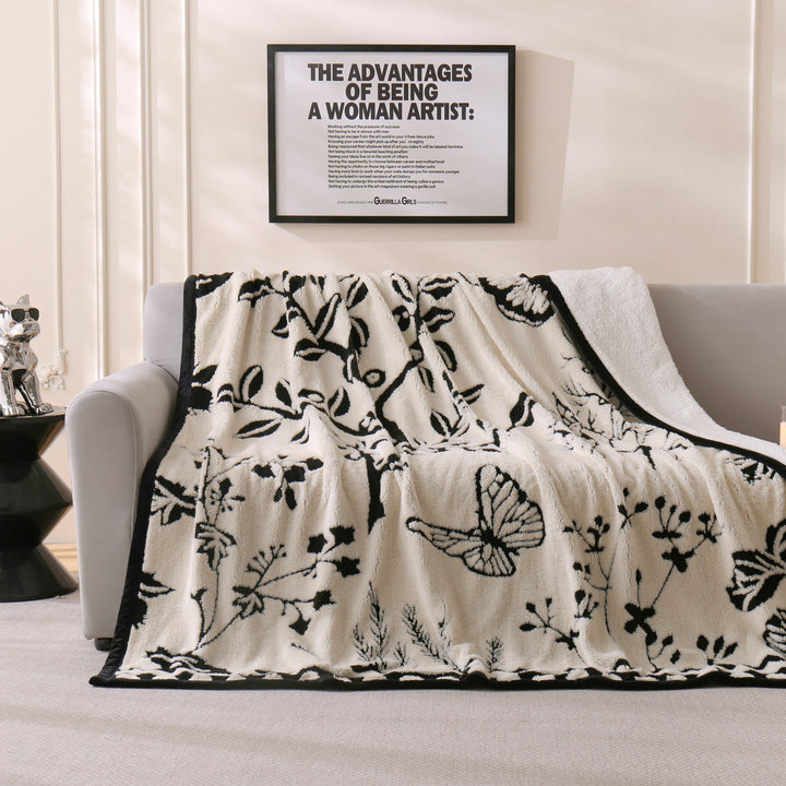 Chic Floral Pattern Throw Blanket Kalsten