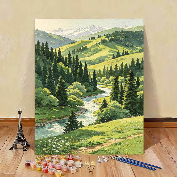 Scenic Nature Landscape Paint by Numbers Kit Kalsten